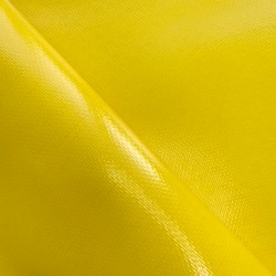 Ткань ПВХ 600 гр/м2 плотная, Жёлтый (Ширина 150см), на отрез  в Екатеринбурге