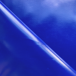 Ткань ПВХ 450 гр/м2, Синий (Ширина 160см), на отрез  в Екатеринбурге